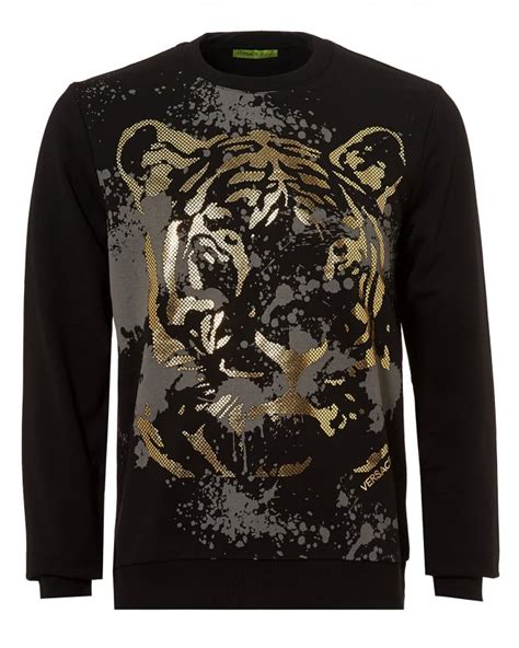 versace jeans sweatshirt tiger|Versace Jeans Sweatshirt With Printed Tiger Snake Front .